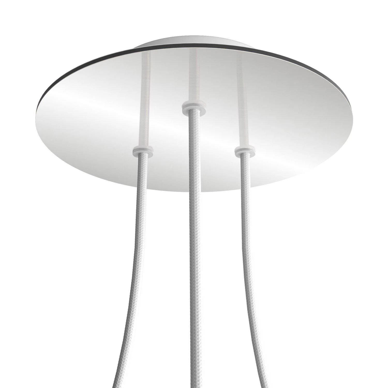 3 Holes - LARGE Round Ceiling Canopy Kit - Rose One System - Mirror