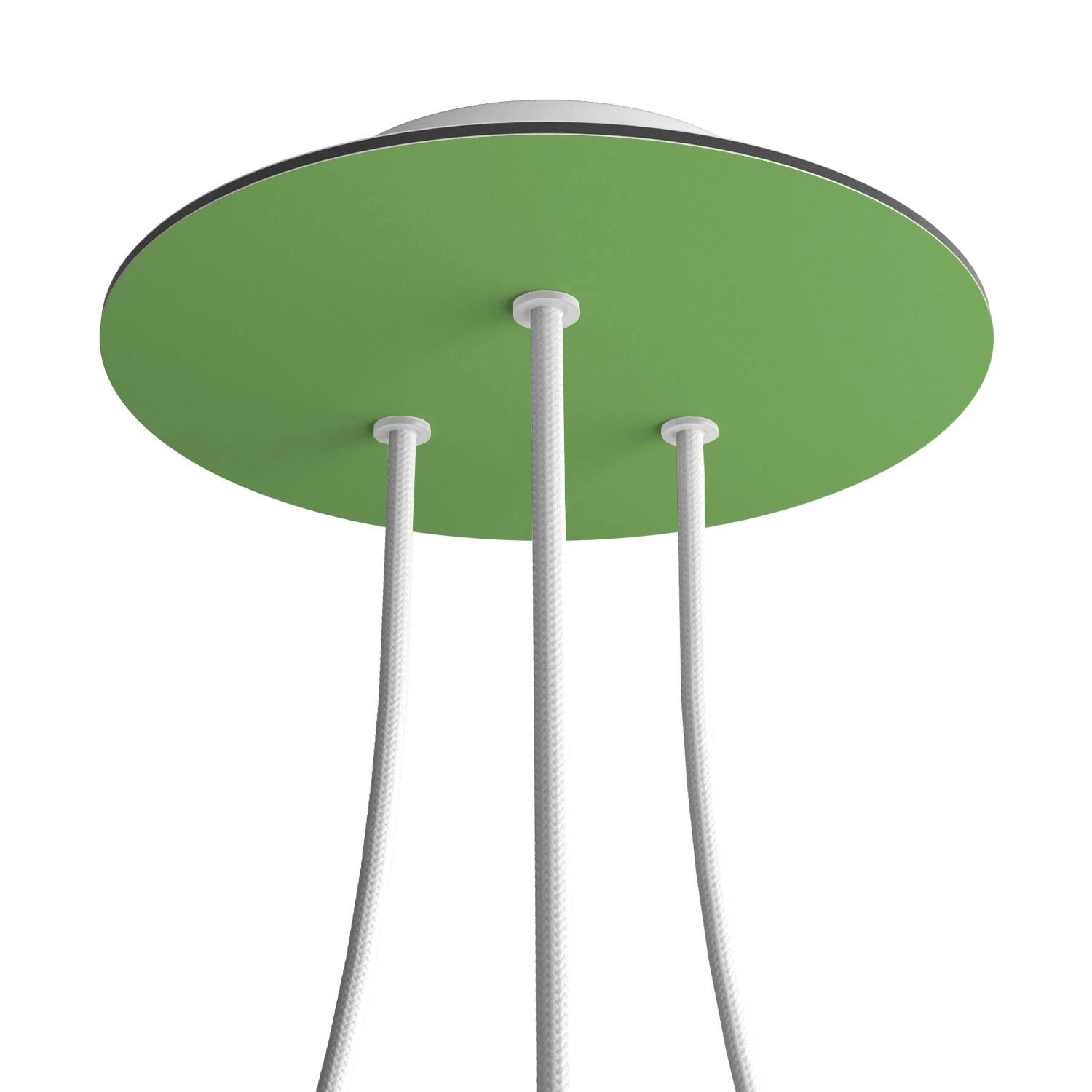 3 Holes - LARGE Round Ceiling Canopy Kit - Rose One System - Soft Green