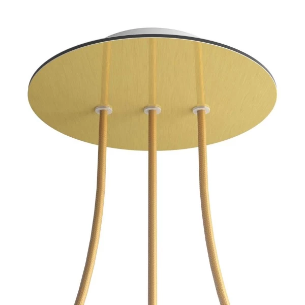 3 In-line Holes - LARGE Round Ceiling Canopy Kit - Rose One System