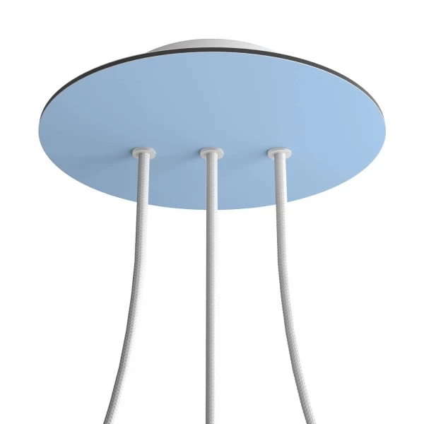 3 In-line Holes - LARGE Round Ceiling Canopy Kit - Rose One System