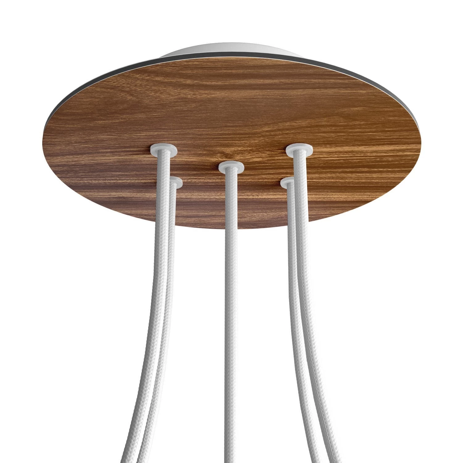 5 Holes - LARGE Round Ceiling Canopy Kit - Rose One System - Wood