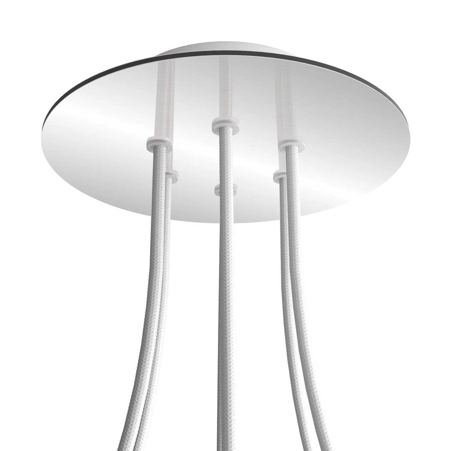 6 Holes - LARGE Round Ceiling Canopy Kit - Rose One System - Mirror