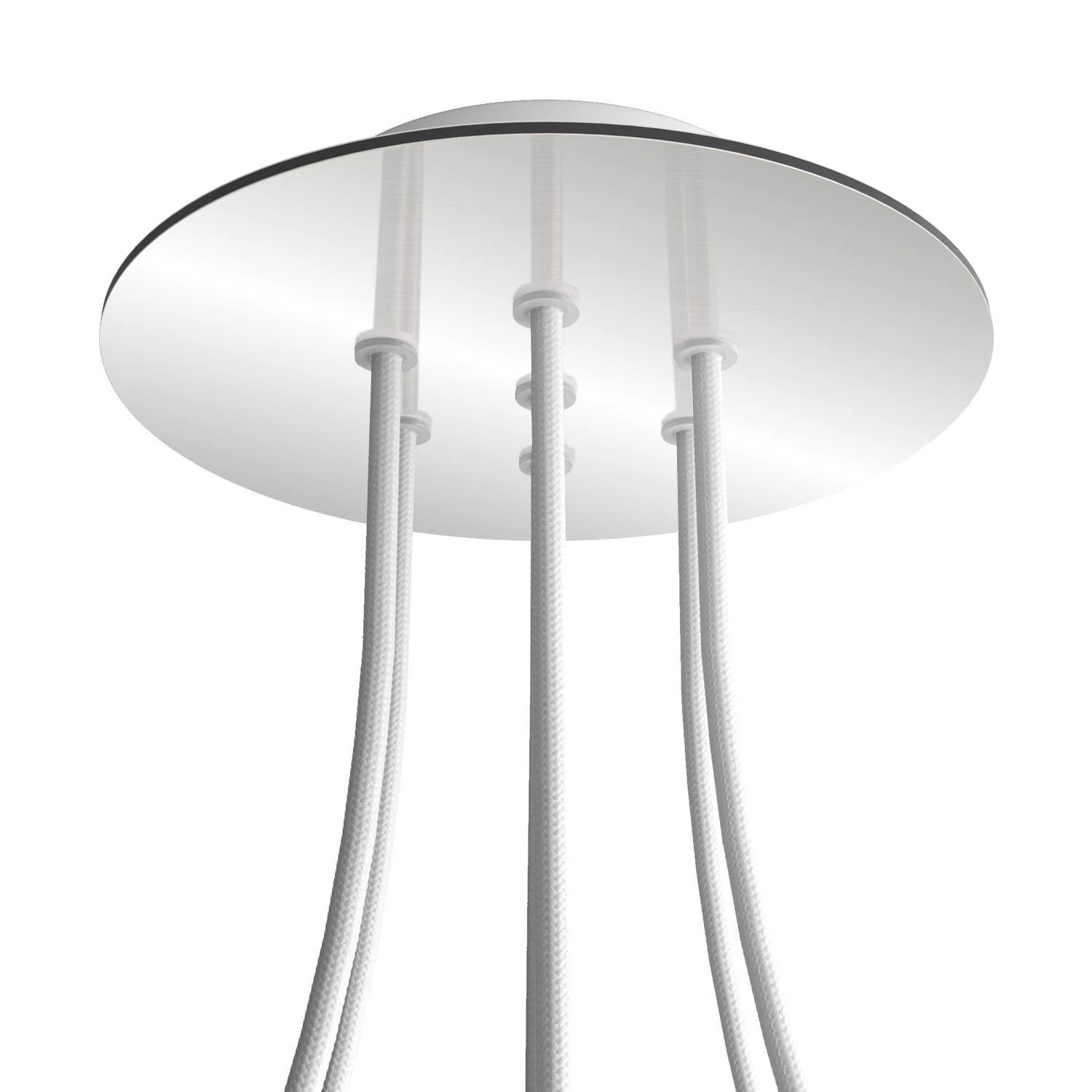 7 Holes - LARGE Round Ceiling Canopy Kit - Rose One System - Mirror