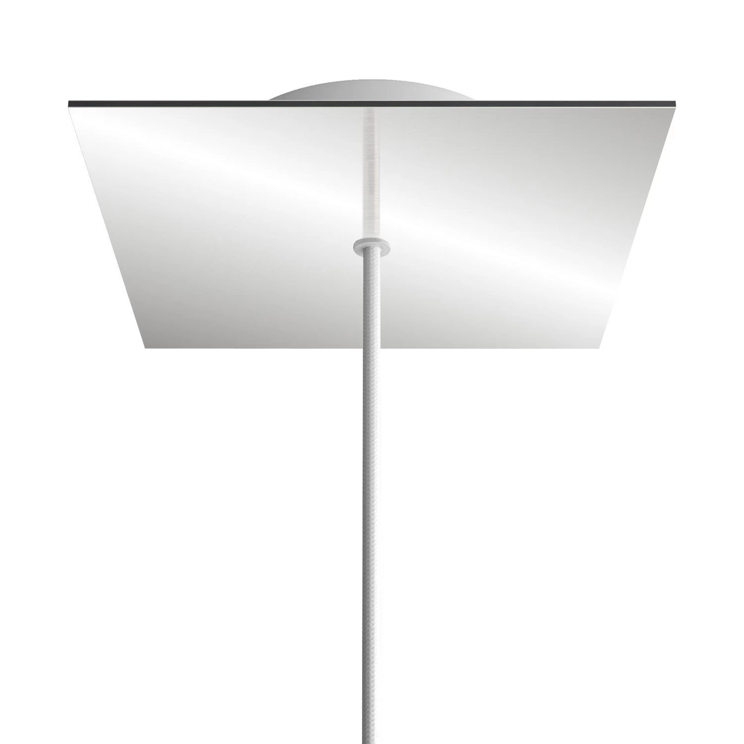 1 Hole - LARGE Square Ceiling Canopy Kit - Rose One System - Mirror