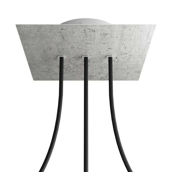 3 In-line Holes - LARGE Square Ceiling Canopy Kit - Rose One System