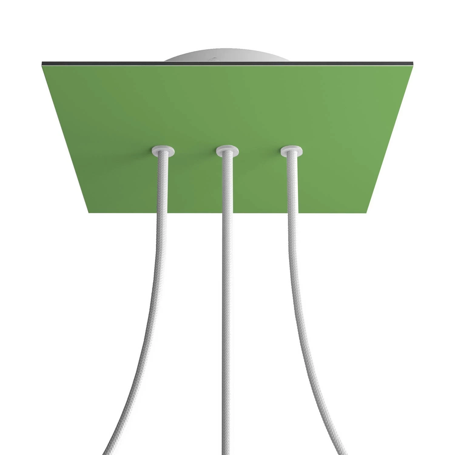 3 In-line Holes - LARGE Square Ceiling Canopy Kit - Rose One System - Soft Green