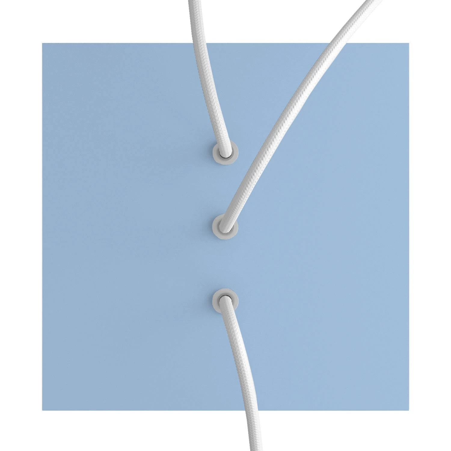 3 In-line Holes - LARGE Square Ceiling Canopy Kit - Rose One System