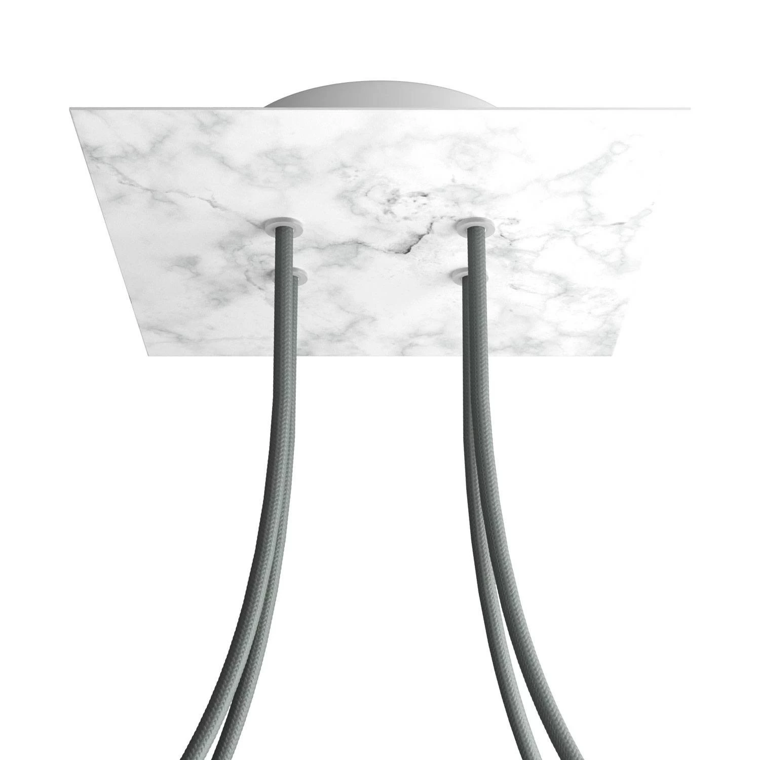 4 Holes - LARGE Square Ceiling Canopy Kit - Rose One System - Marble Carrara