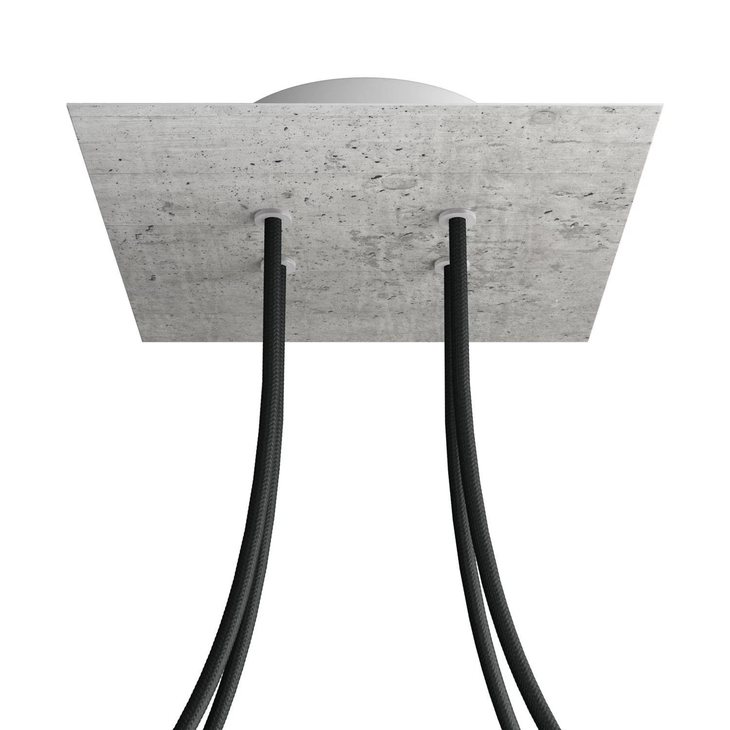 4 Holes - LARGE Square Ceiling Canopy Kit - Rose One System - Concrete