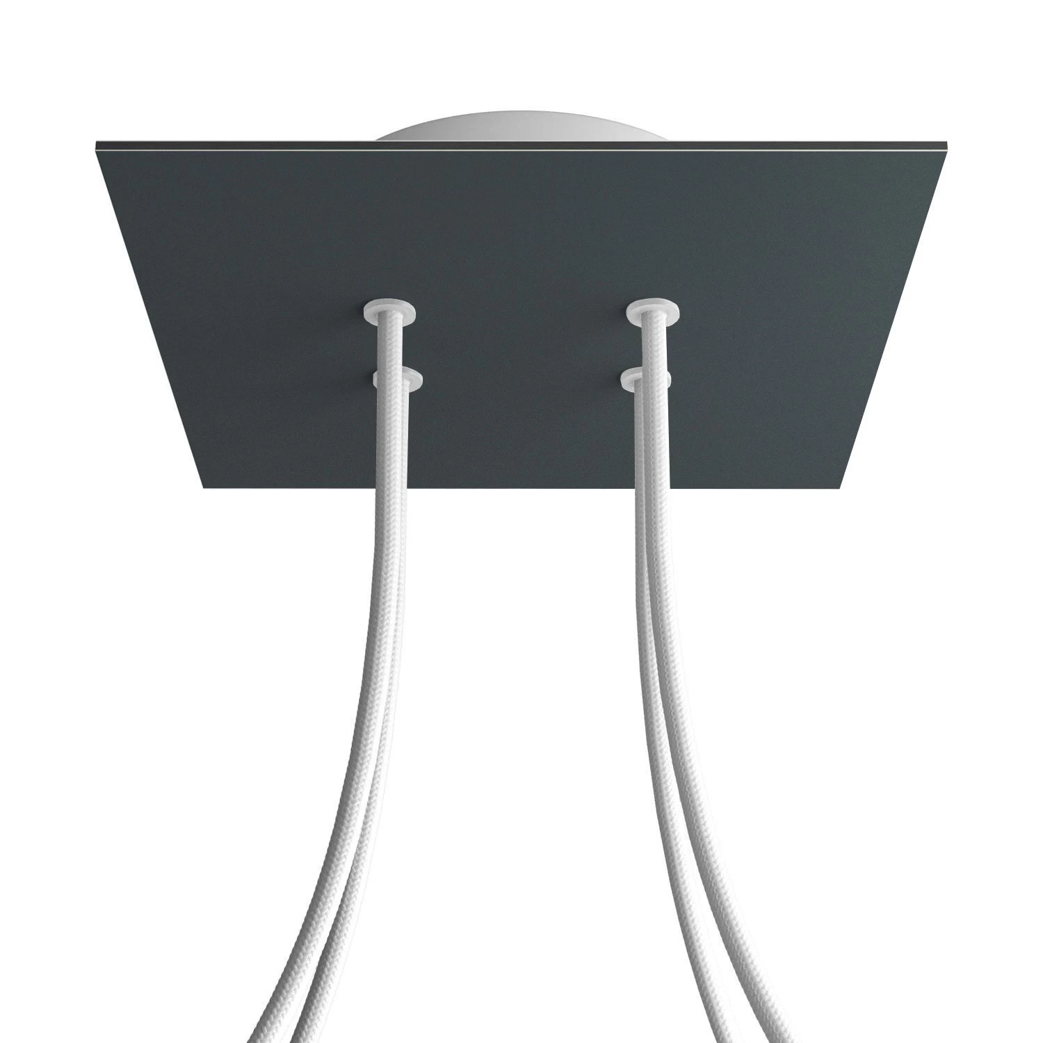 4 Holes - LARGE Square Ceiling Canopy Kit - Rose One System - Anthracite