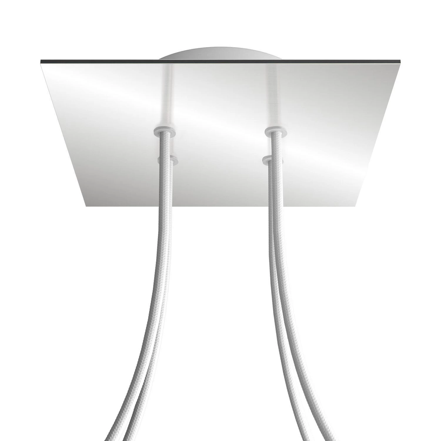 4 Holes - LARGE Square Ceiling Canopy Kit - Rose One System - Mirror