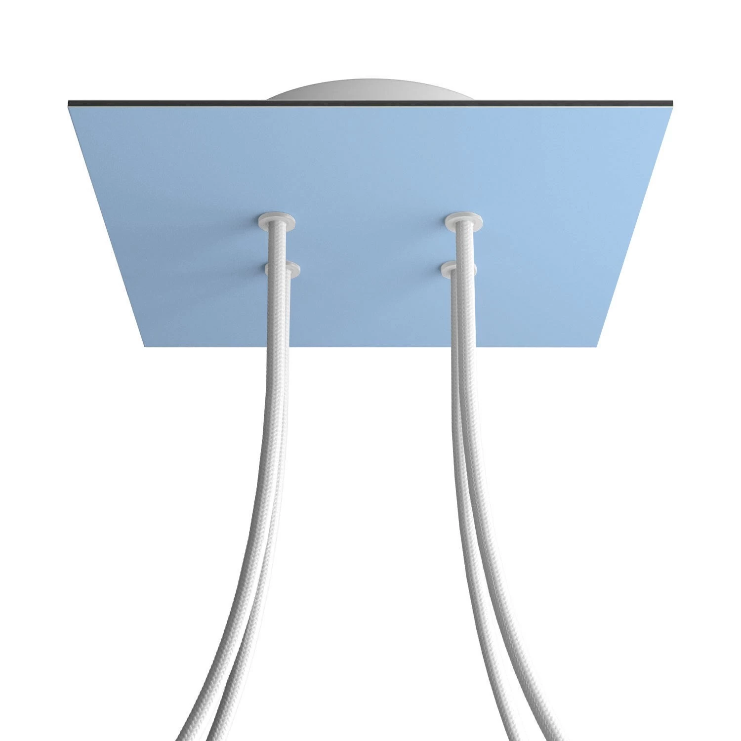 4 Holes - LARGE Square Ceiling Canopy Kit - Rose One System - Soft blue