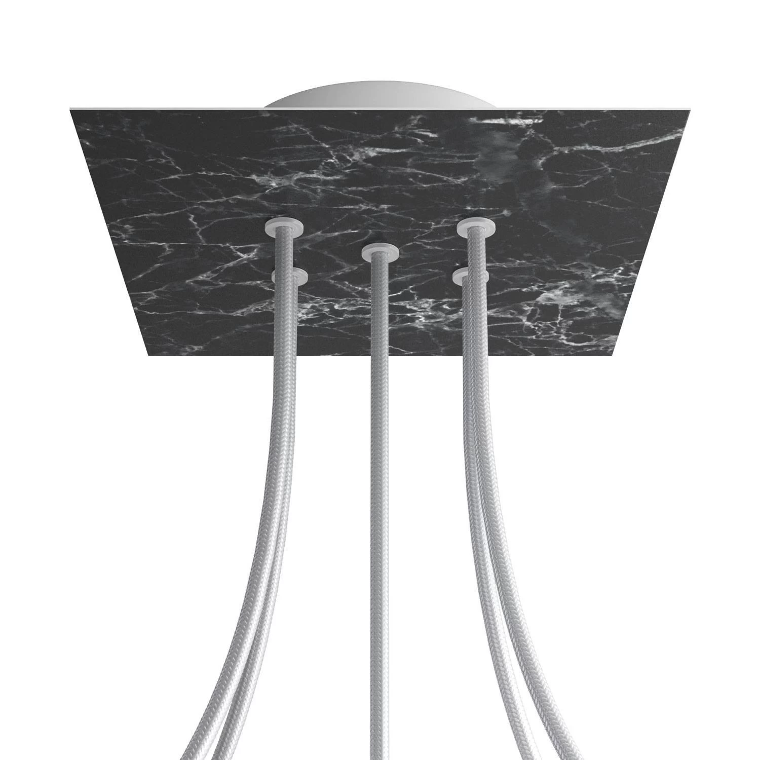 5 Holes - LARGE Square Ceiling Canopy Kit - Rose One System - Marble Marquina