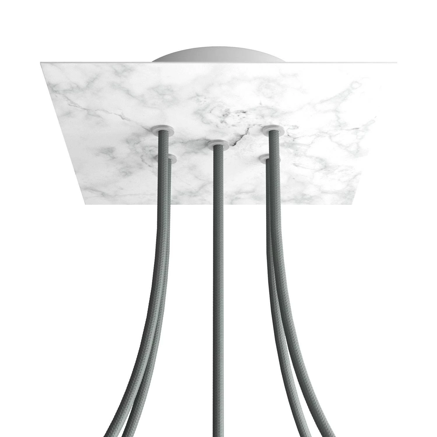 5 Holes - LARGE Square Ceiling Canopy Kit - Rose One System - Marble Carrara
