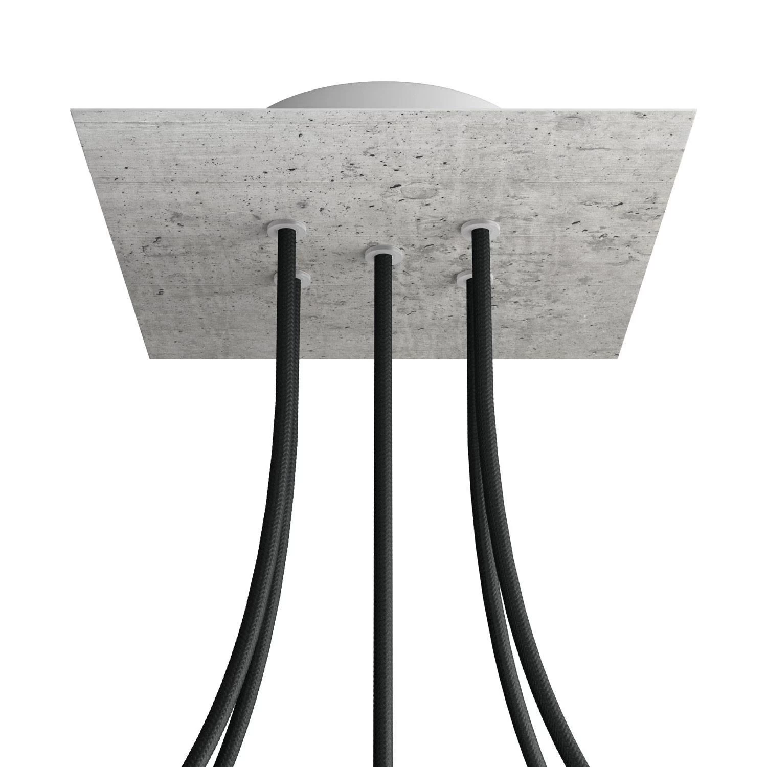 5 Holes - LARGE Square Ceiling Canopy Kit - Rose One System - Concrete