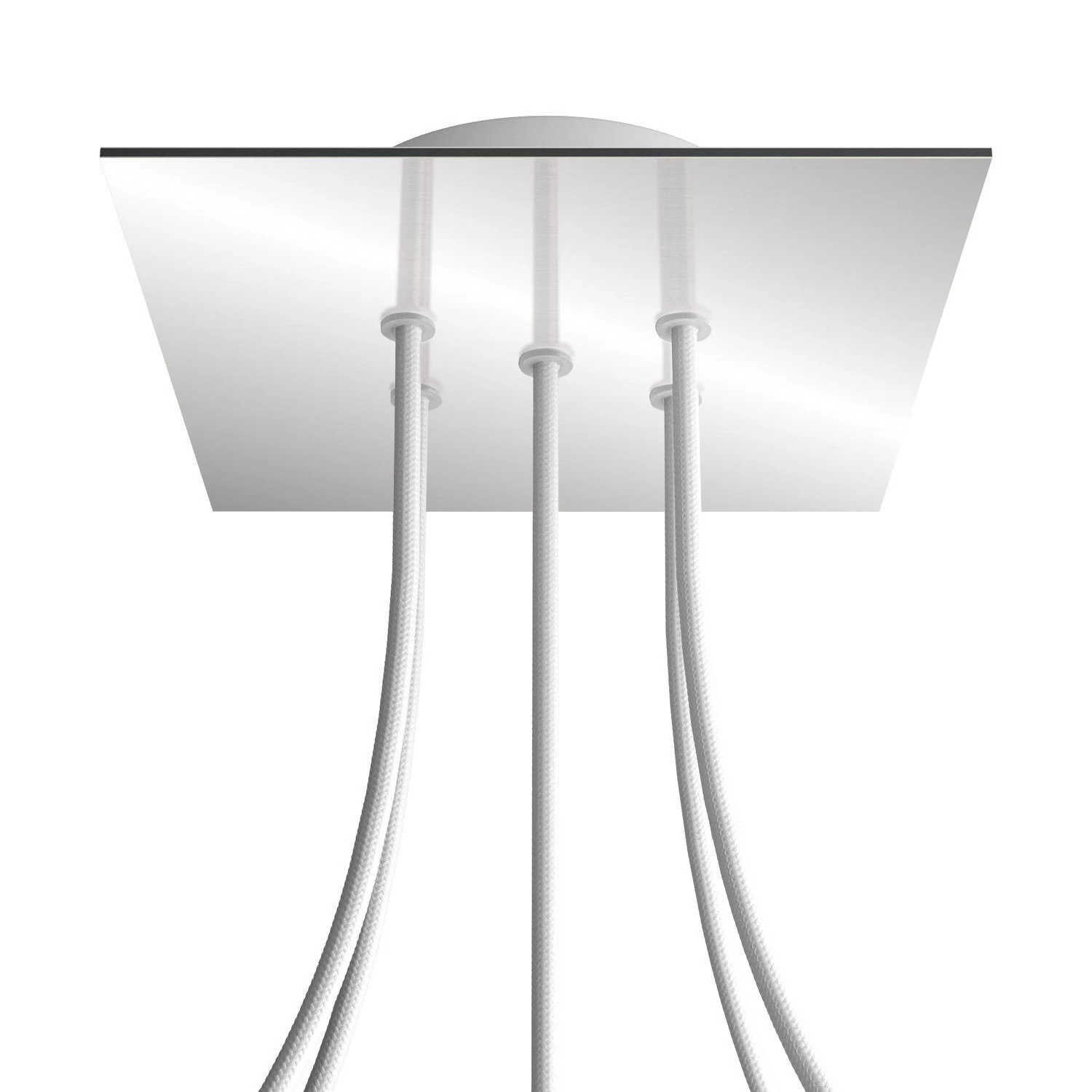 5 Holes - LARGE Square Ceiling Canopy Kit - Rose One System - Mirror