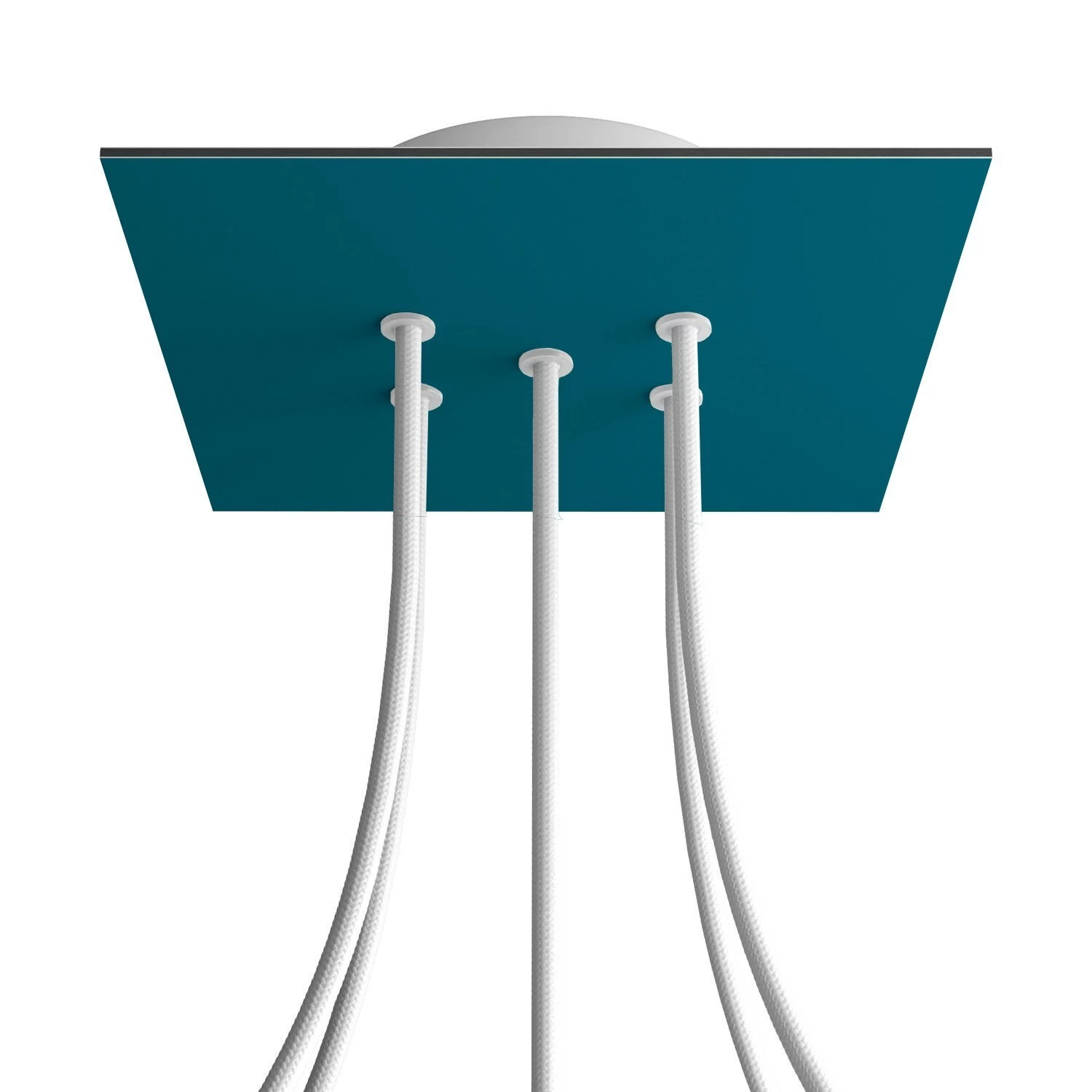 5 Holes - LARGE Square Ceiling Canopy Kit - Rose One System - Petrol