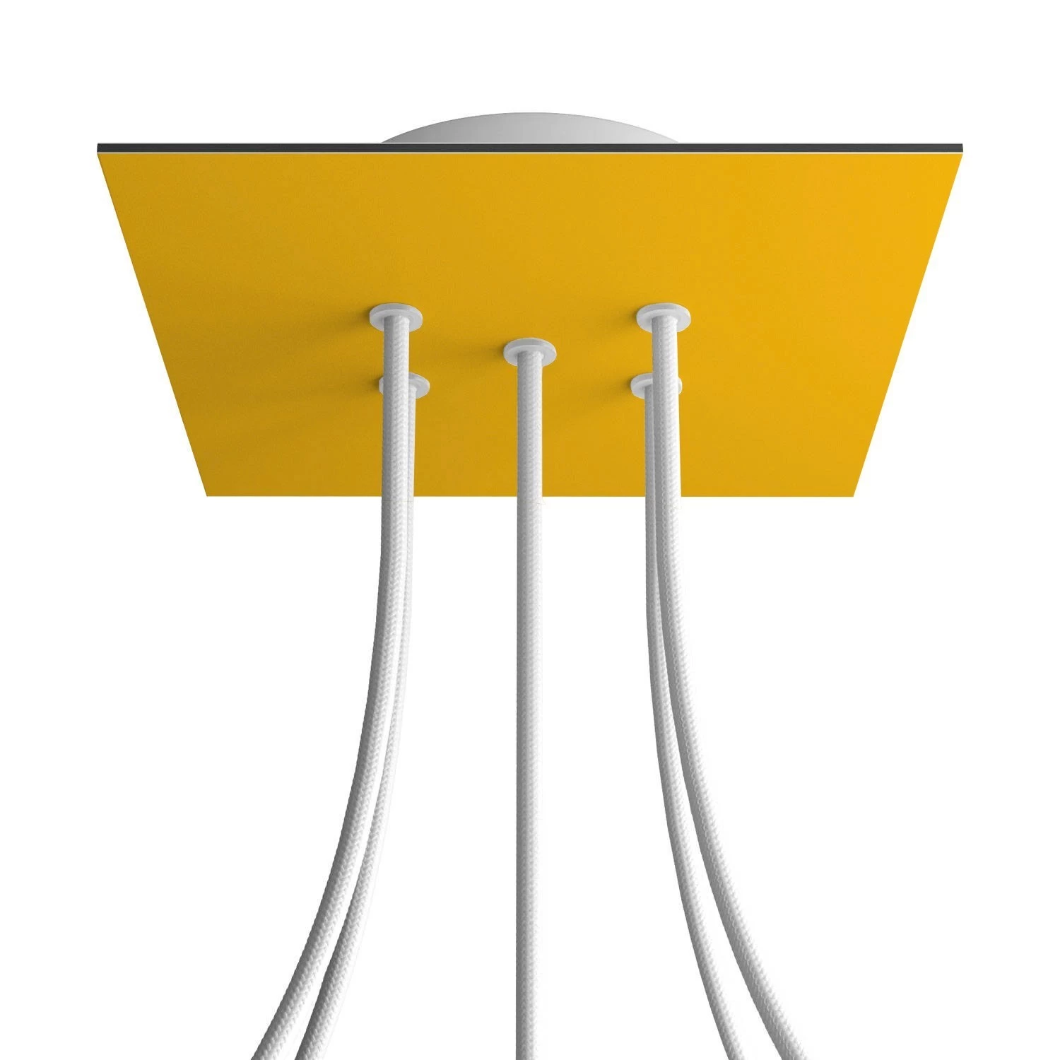 5 Holes - LARGE Square Ceiling Canopy Kit - Rose One System - Yellow mustard