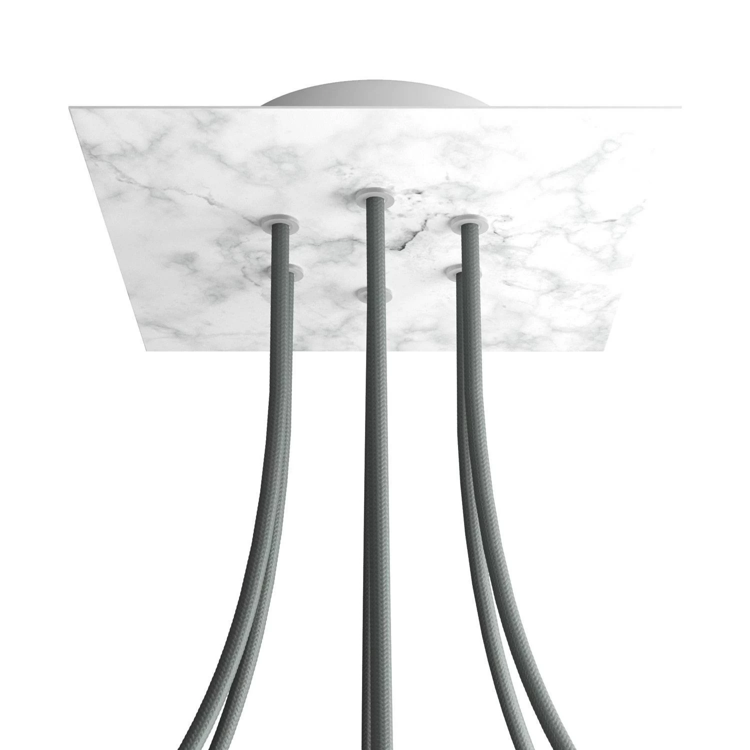 6 Holes - LARGE Square Ceiling Canopy Kit - Rose One System - Marble Carrara