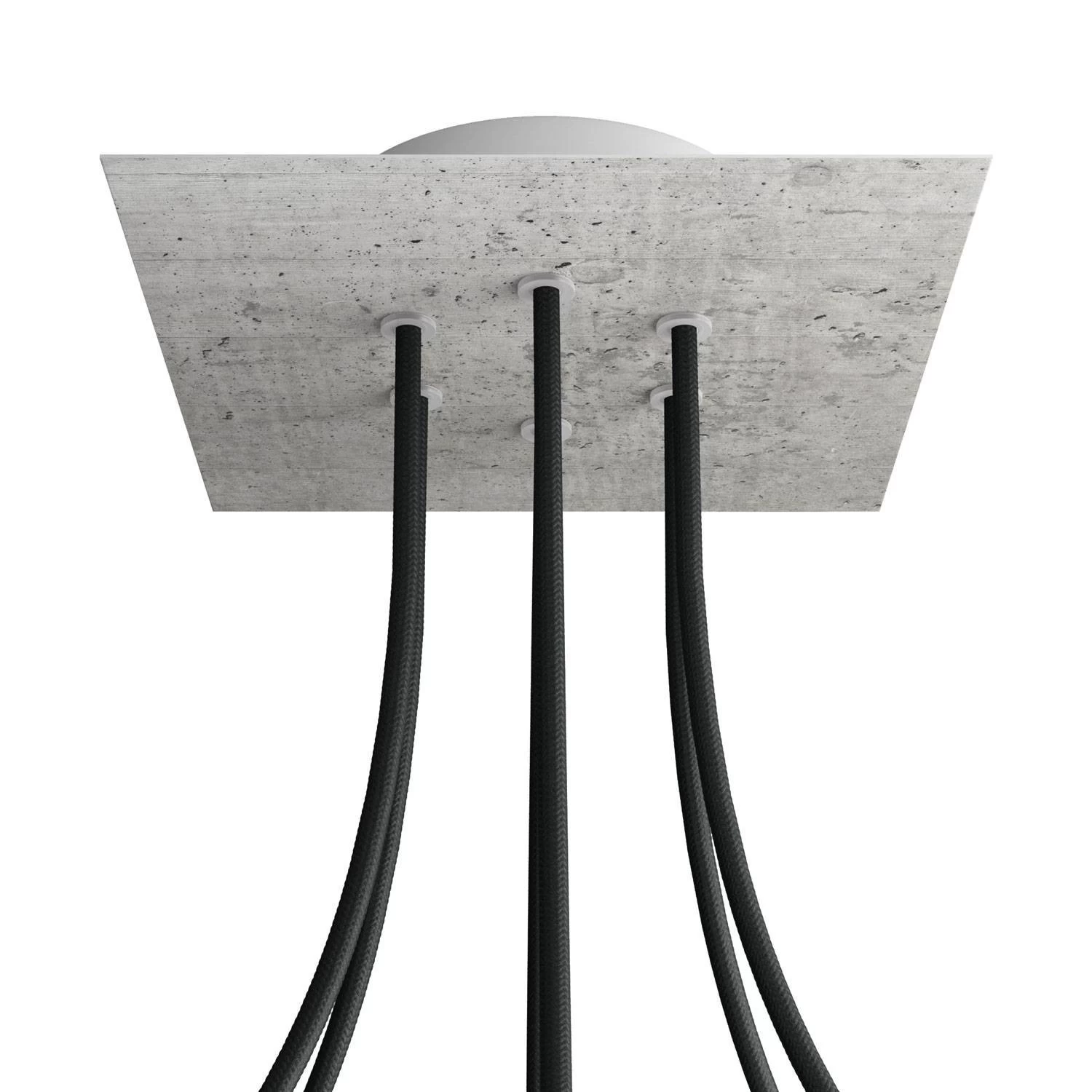 6 Holes - LARGE Square Ceiling Canopy Kit - Rose One System - Concrete