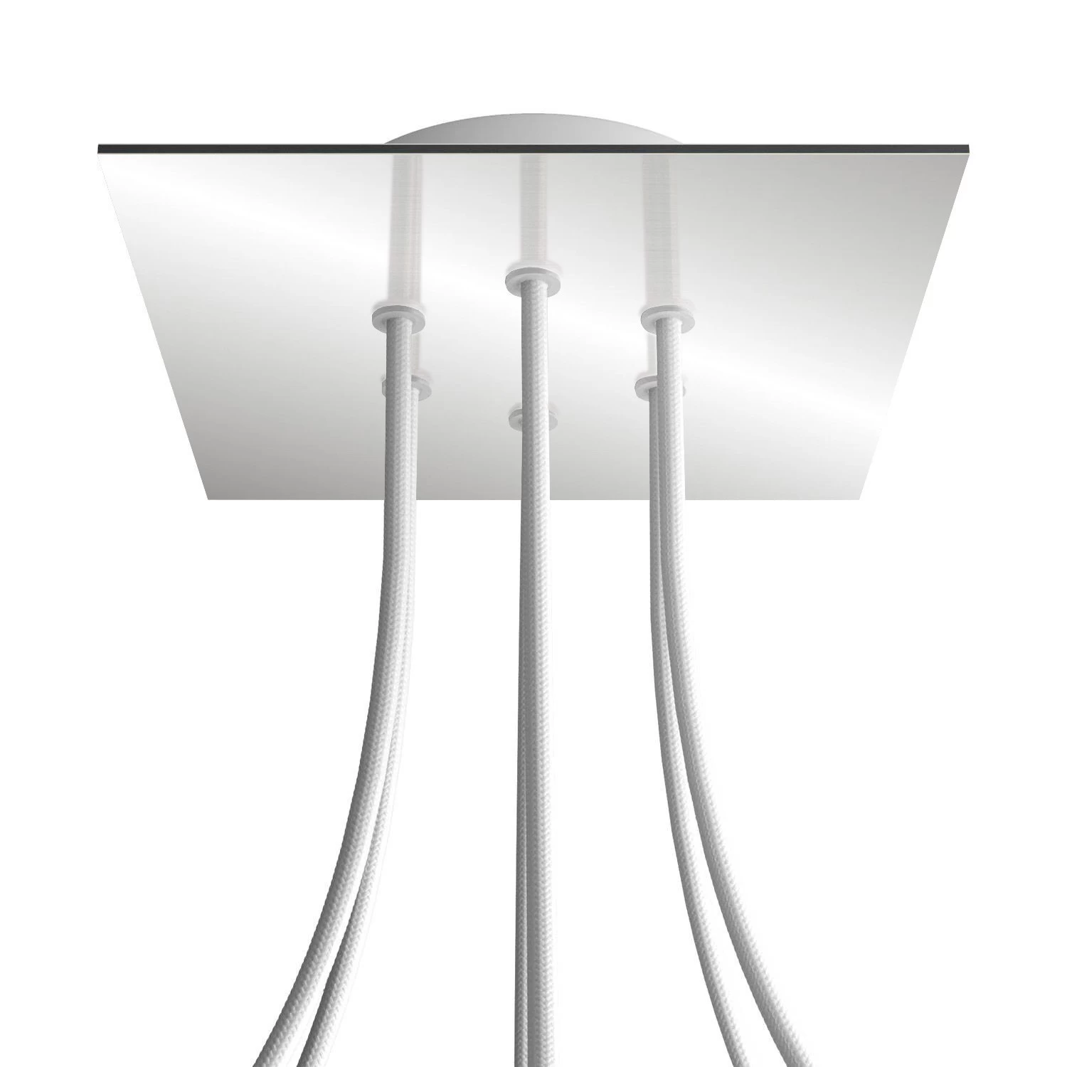 6 Holes - LARGE Square Ceiling Canopy Kit - Rose One System - Mirror