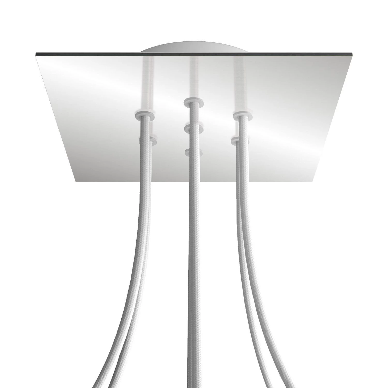 7 Holes - LARGE Square Ceiling Canopy Kit - Rose One System - Mirror