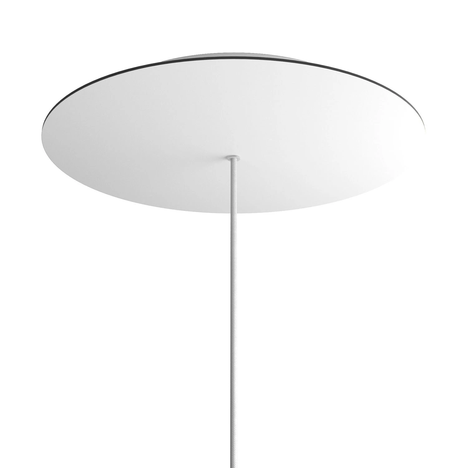 1 Hole - EXTRA LARGE Round Ceiling Canopy Kit - Rose One System - Matt White