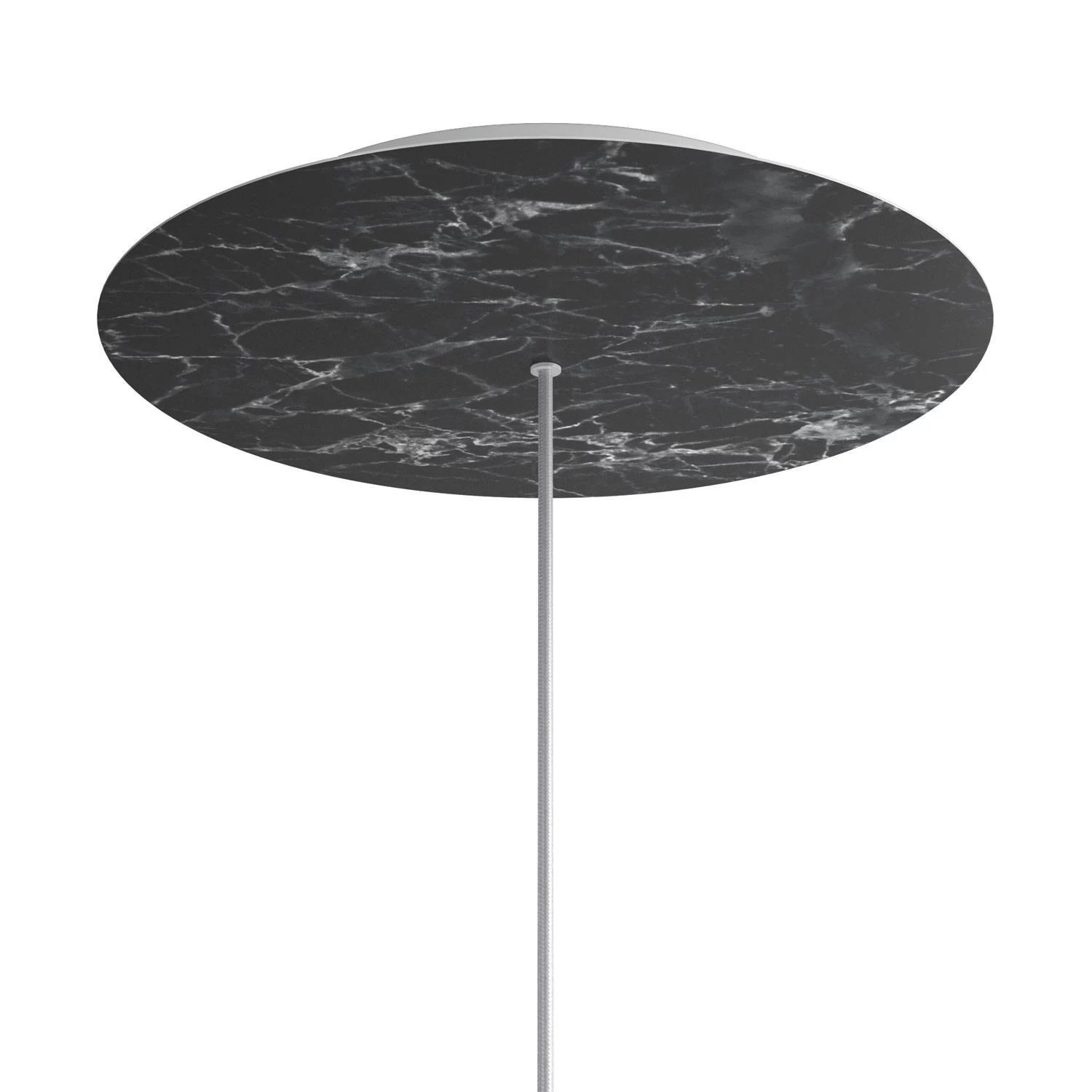 1 Hole - EXTRA LARGE Round Ceiling Canopy Kit - Rose One System - Marble Marquina