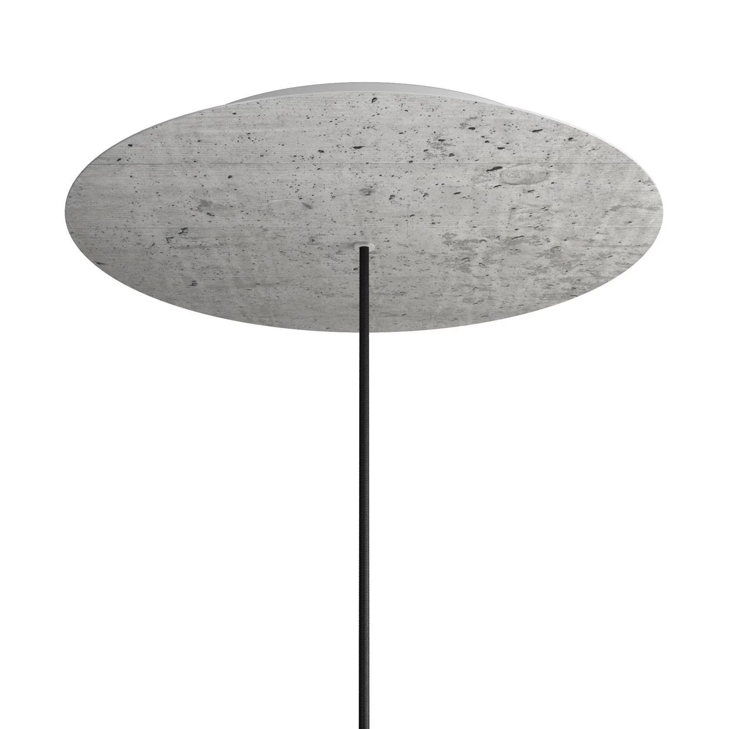 1 Hole - EXTRA LARGE Round Ceiling Canopy Kit - Rose One System - Concrete