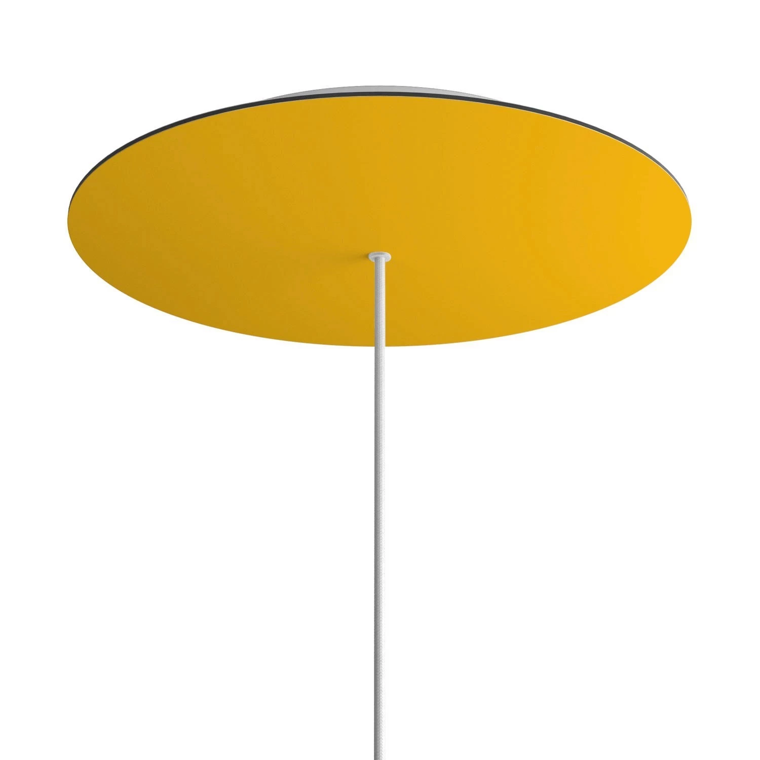 1 Hole - EXTRA LARGE Round Ceiling Canopy Kit - Rose One System - Yellow mustard