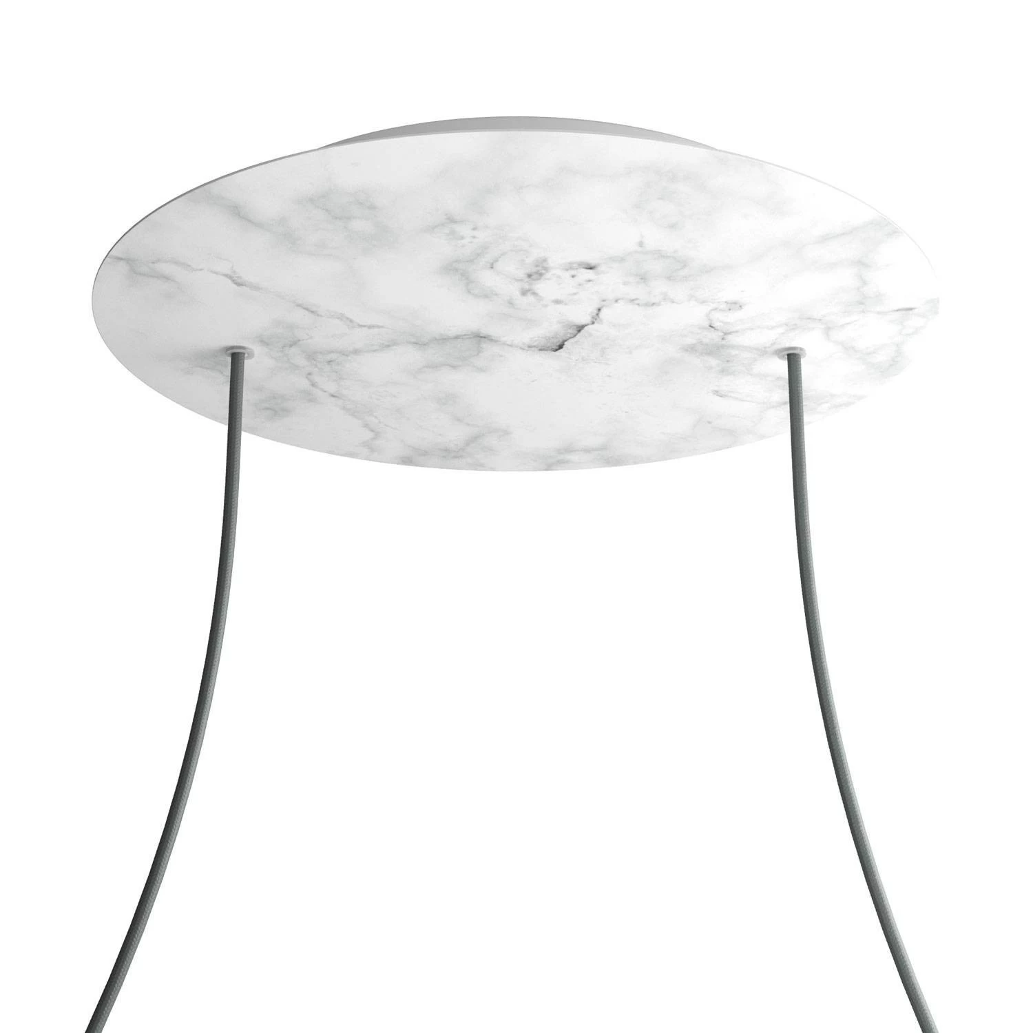 2 Holes - EXTRA LARGE Round Ceiling Canopy Kit - Rose One System - Marble Carrara