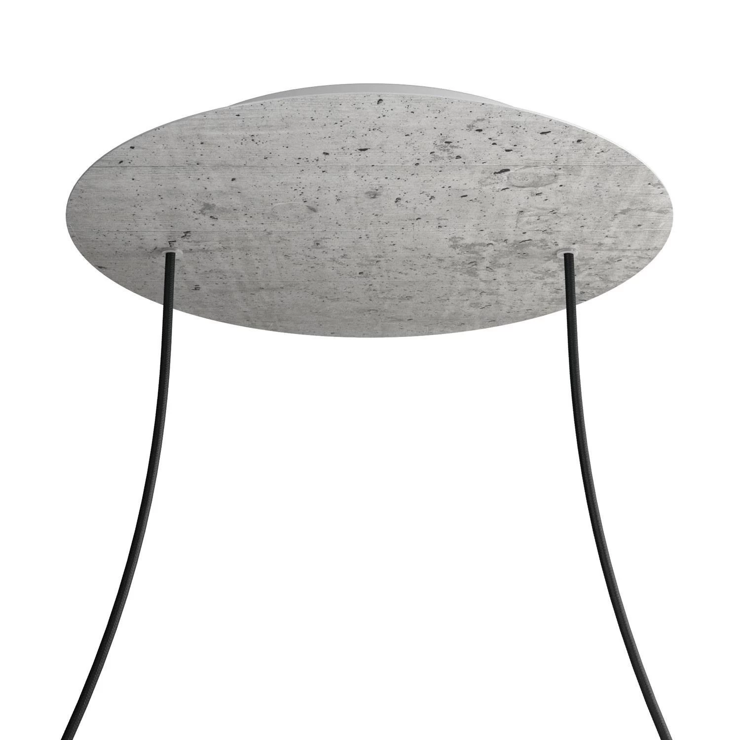 2 Holes - EXTRA LARGE Round Ceiling Canopy Kit - Rose One System - Concrete