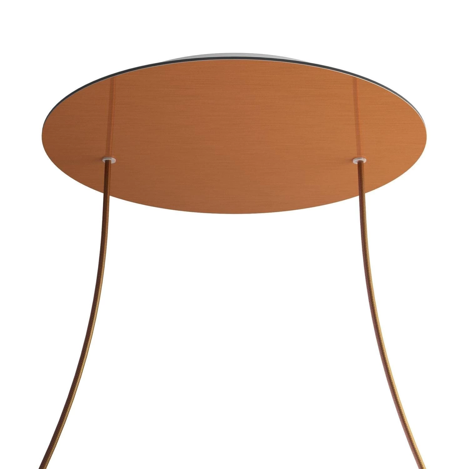 2 Holes - EXTRA LARGE Round Ceiling Canopy Kit - Rose One System - Satin Copper Dibond