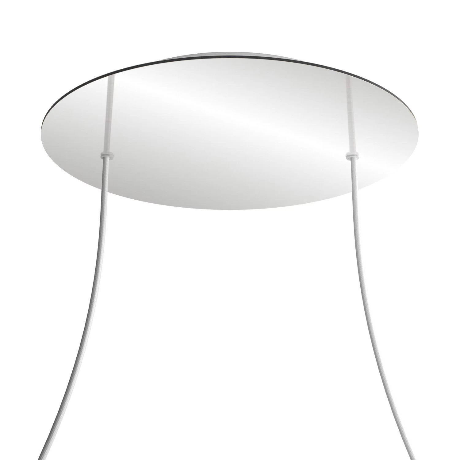 2 Holes - EXTRA LARGE Round Ceiling Canopy Kit - Rose One System - Mirror