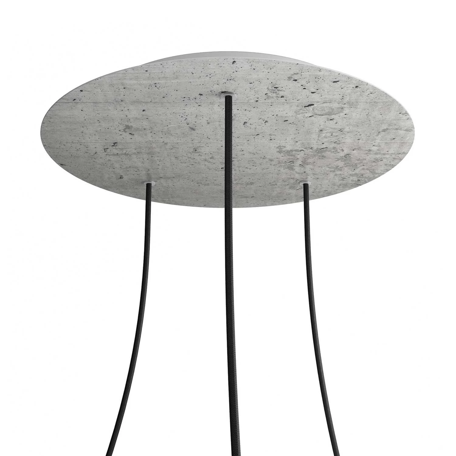 3 Holes - EXTRA LARGE Round Ceiling Canopy Kit - Rose One System - Concrete