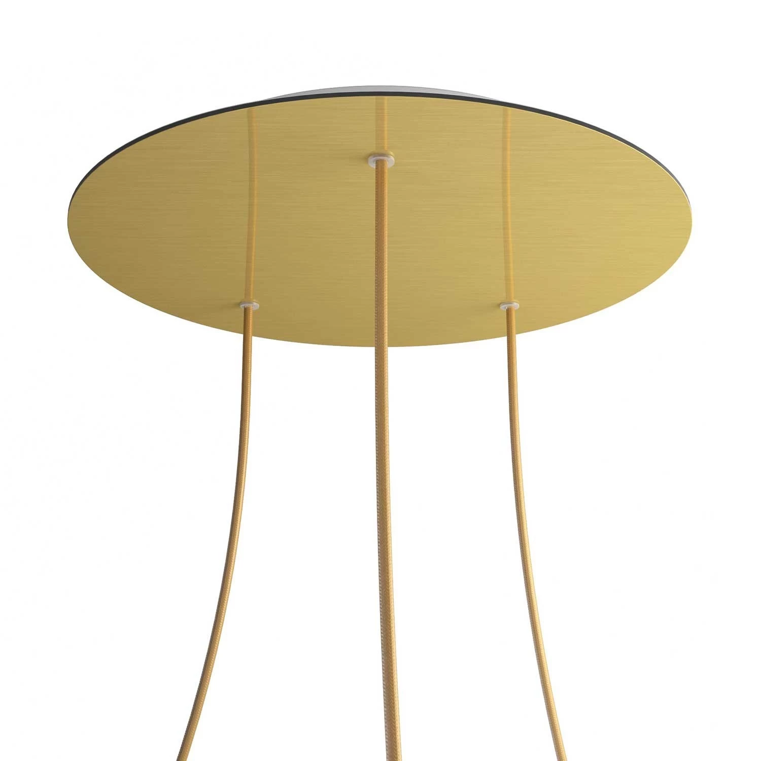 3 Holes - EXTRA LARGE Round Ceiling Canopy Kit - Rose One System - Satin Brass Dibond