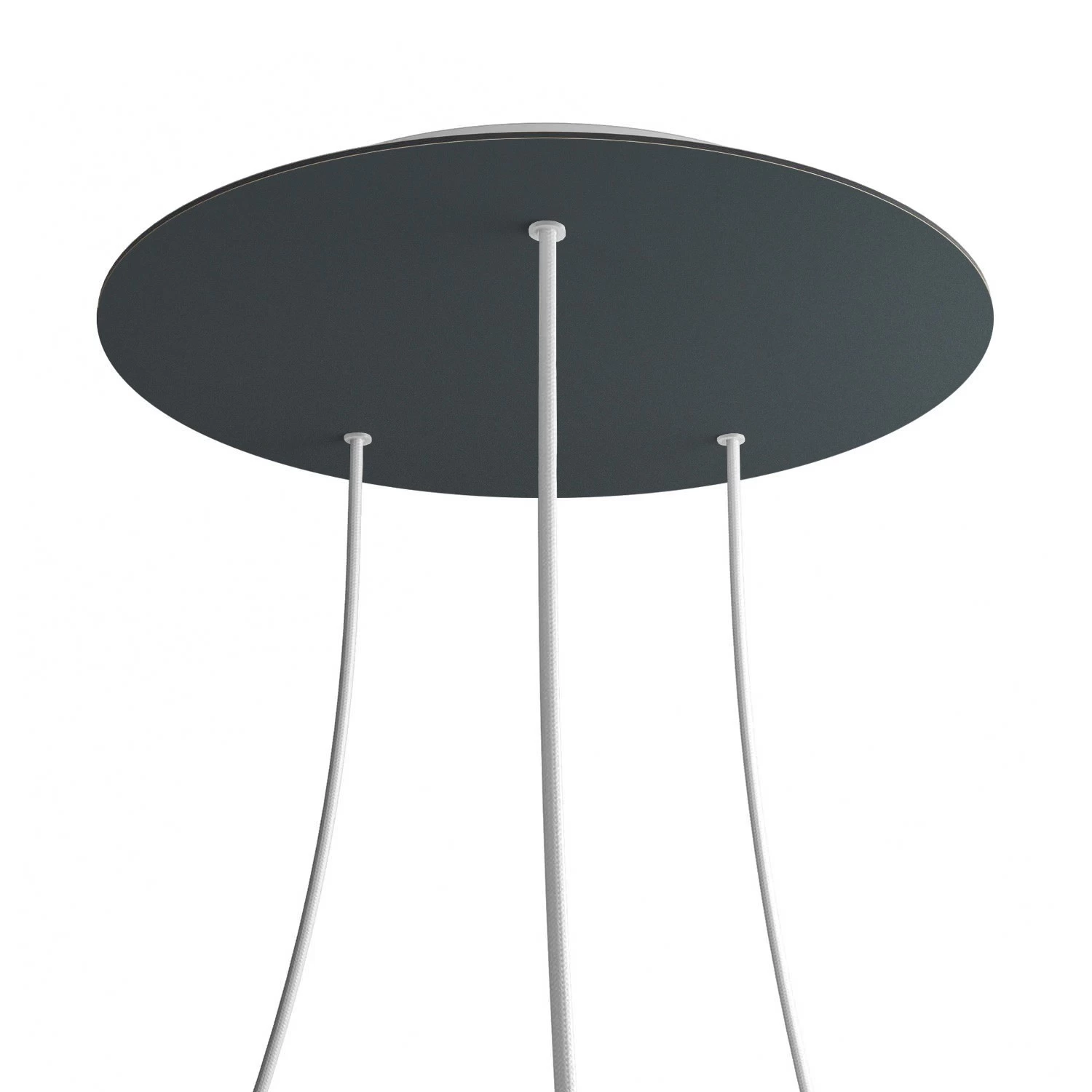 3 Holes - EXTRA LARGE Round Ceiling Canopy Kit - Rose One System - Anthracite