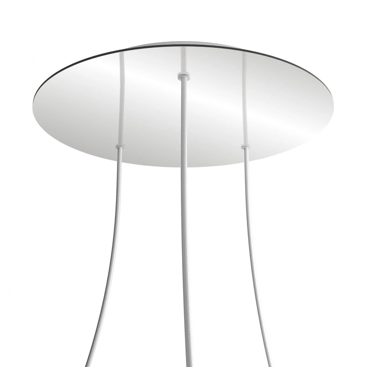 3 Holes - EXTRA LARGE Round Ceiling Canopy Kit - Rose One System - Mirror