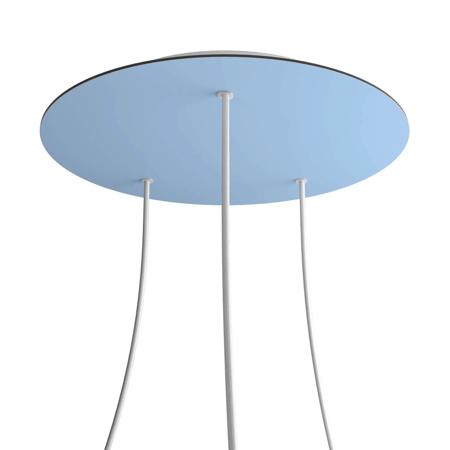 3 Holes - EXTRA LARGE Round Ceiling Canopy Kit - Rose One System - Soft blue