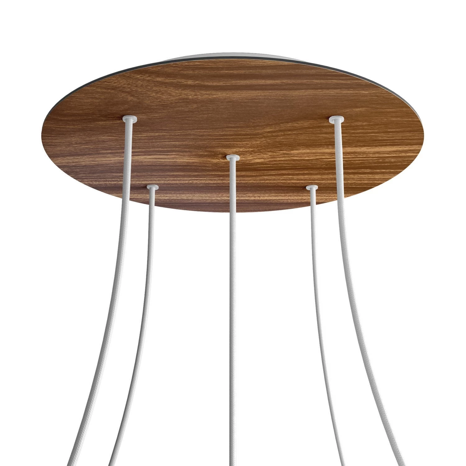 5 Holes - EXTRA LARGE Round Ceiling Canopy Kit - Rose One System - Wood