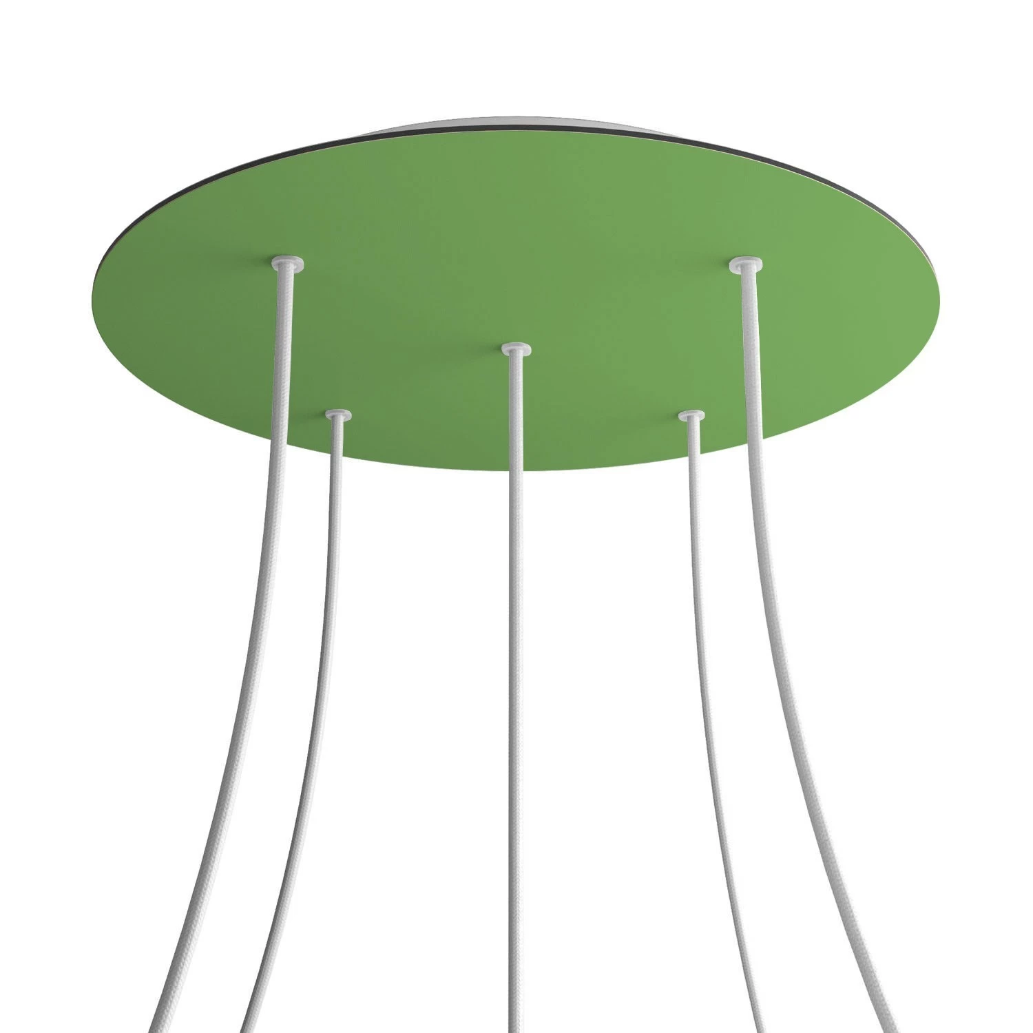 5 Holes - EXTRA LARGE Round Ceiling Canopy Kit - Rose One System - Soft Green