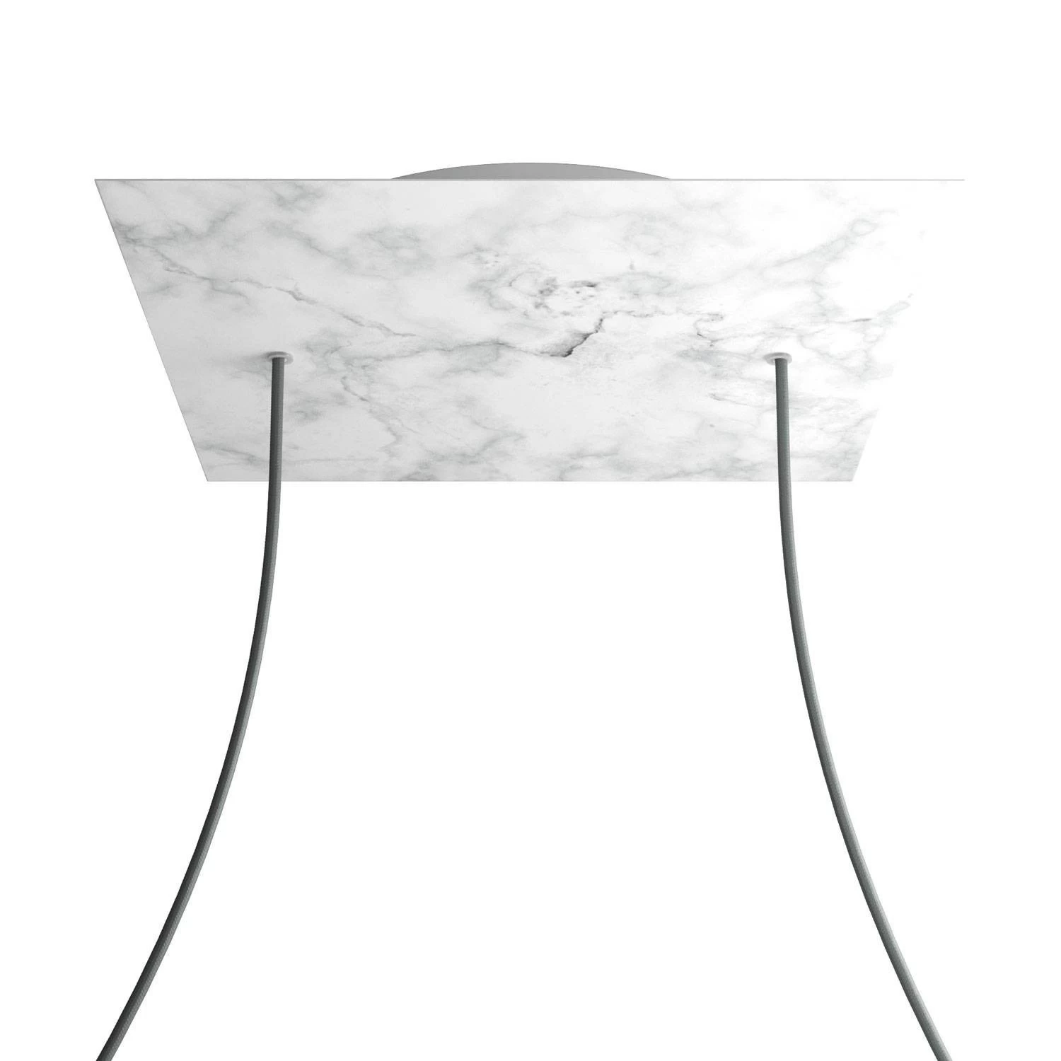 2 Holes - EXTRA LARGE Square Ceiling Canopy Kit - Rose One System - Marble Carrara