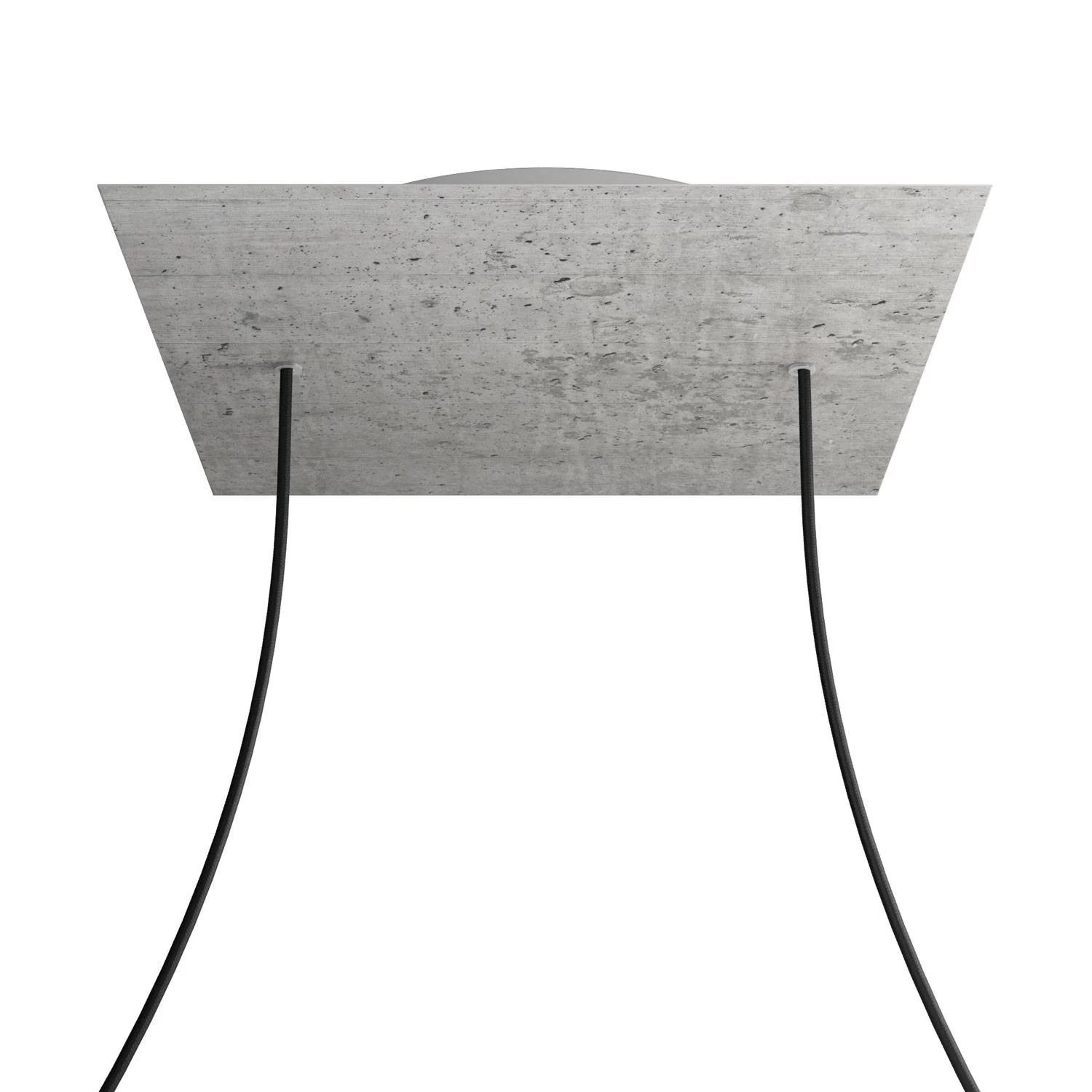 2 Holes - EXTRA LARGE Square Ceiling Canopy Kit - Rose One System - Concrete