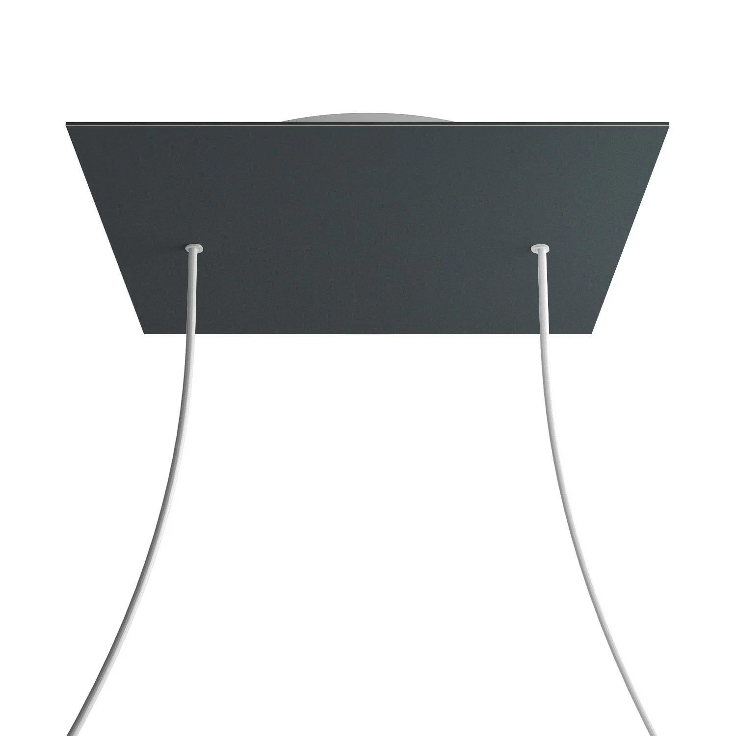 2 Holes - EXTRA LARGE Square Ceiling Canopy Kit - Rose One System - Anthracite