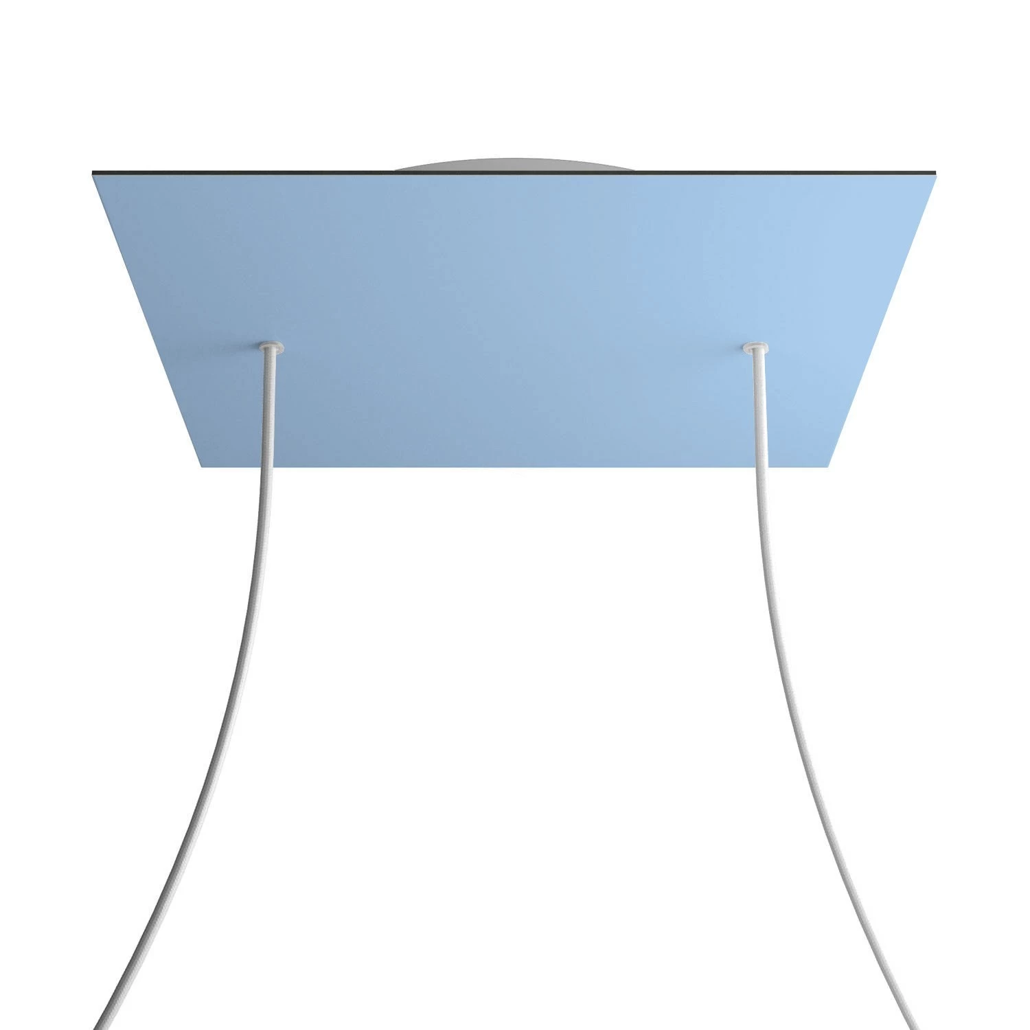 2 Holes - EXTRA LARGE Square Ceiling Canopy Kit - Rose One System - Soft blue