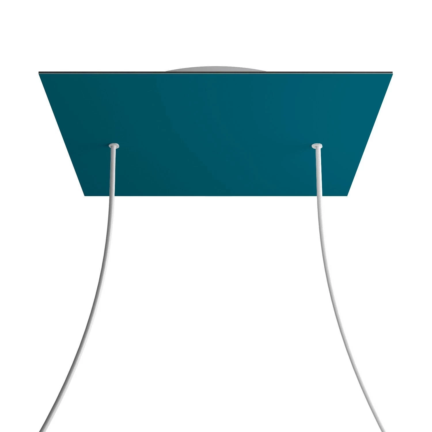 2 Holes - EXTRA LARGE Square Ceiling Canopy Kit - Rose One System - Petrol