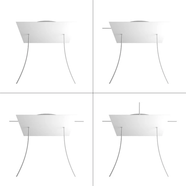 2 Holes - EXTRA LARGE Square Ceiling Canopy Kit - Rose One System