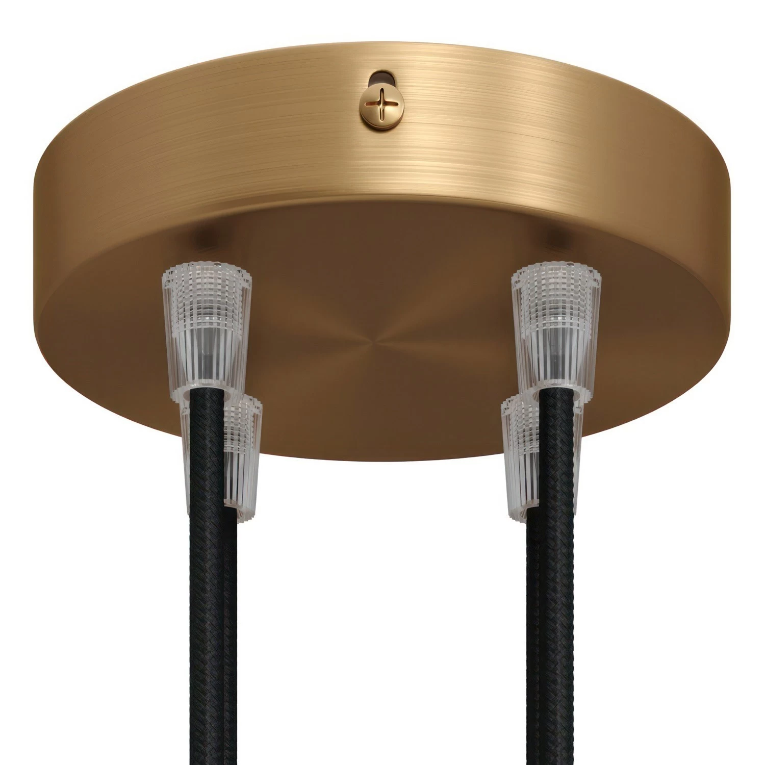 Classic 4-hole Round Metal Ceiling Canopy Kit - Brushed bronze